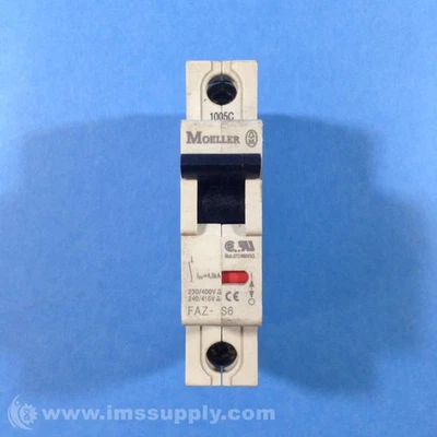 Disyuntor en miniatura Moeller Electric FAZ-S6 6A 277/460VAC USIP Foto 1 de 4