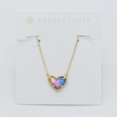 Nuevo Collar Kendra Scott Ari Corazón Oro en Acuarela Foto 1 de 4