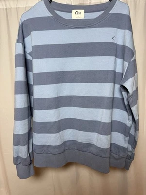 Sudadera Zyia Active Rayas Cuello Redondo Pesado Azul Mujer XL Foto 1 de 4