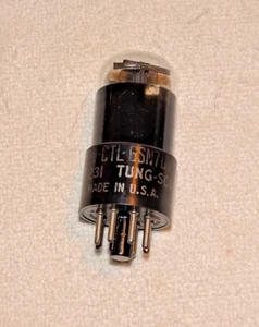 1 x  JAN-CTL-6SN7gt Tung-Sol Tube*Black Gl.*VT-231*Very Strong & Balanced*#D7 - Picture 1 of 8
