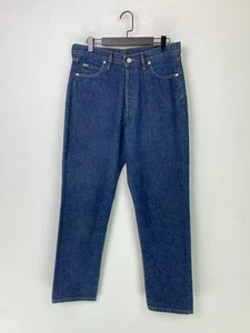 Kickers Blue Solid Straight Jeans Classic Fit Button Fly Cotton Denim W 32 L 30 - Picture 1 of 18