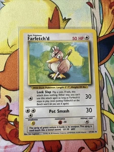 Pokémon TCG Farfetch'd Base Set 2 40/130 Regular Unlimited WOTC Vintage LP - Picture 1 of 2
