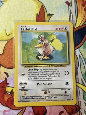 Pokémon TCG Farfetch'd Base Set 2 40/130 Regular Unlimited WOTC Vintage LP - Image 1 of 2