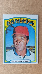 1972 Topps TOM McCRAW Card #767 TEXAS RANGERS - Picture 1 of 2