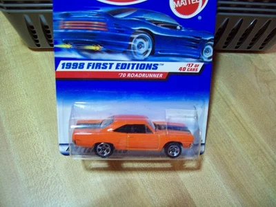 Hot Wheels 1998 primeras ediciones '70 naranja Plymouth Roadrunner #661 17/40 Foto 1 de 4