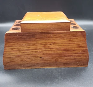 Vintage Six Tobacco Pipe Wooden Stand and Humidor - Picture 1 of 11
