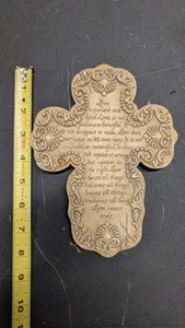 Cross Shaped Love Is Patient Quote Slate Plaque - Picture 1 of 7