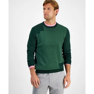 Suéter Club Room Para Hombres Pequeño Verde Oscuro Mezcla de Lana Merino Prendas Exteriores Cuello Redondo Foto 1 de 4