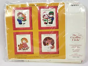 Cerchio creativo vintage "Natale è.." kit ricamo crewel - Foto 1 di 3