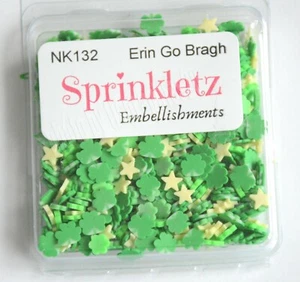 Erin Go Bragh ~ Sprinkletz / Green Shamrocks & Stars / Shaker Cards & Crafts - Picture 1 of 3