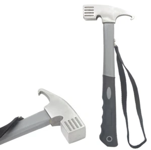 Outdoor Camping Tent Peg Hammer Multifunction Hiking Fishing Stakes Nail Puller - Picture 1 of 6