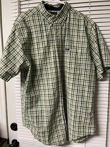 Chaps Ralph Lauren Herren Button Down Hemd Größe Large L kariert kurzarm grün - Bild 1 von 7