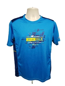 2017 New Balance NYRR 5th Ave Mile Run for Life Mens Medium Blue Jersey - Picture 1 of 11