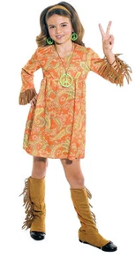PMG GROOVY KID HIPPIE 70'S CHILD HALLOWEEN COSTUME GIRLS SIZE LARGE 6804209 - Picture 1 of 1