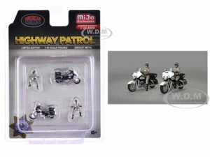 "HIGHWAY PATROL" 4 PC DIECAST FIGURE SET 1/64 SCALE BY AMERICAN DIORAMA 64529 MJ - Picture 1 of 1