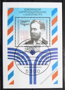 Germany S. Sheet - Lilienthal '91 European Airmail Exhibition - CTO. - Picture 1 of 1
