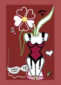 JACQUELINE DITT - The Love & S. Thing remix..ltd.sign.Druck Grafik ger.13x18cm - Bild 1 von 3