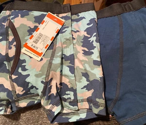 cat and jack adaptive boys boxers Size 16 Blue Camouflage/ Solid Blue - Picture 1 of 3