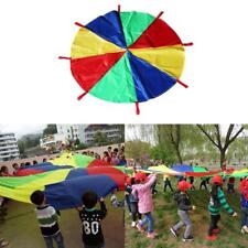 6 ~ 16 feet multi-colored children's play parachute with 8 handles outdoor games