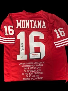 Joe Montana San Francisco 49ers Autographed Signed Jersey Stats Tristar COA - Picture 1 of 2