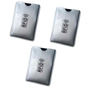 3 x Custodie Protezione RFID per Carte di Credito e Bancomat Antifrode ALLUMINIO - Foto 1 di 5