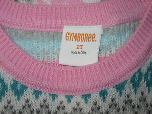 GYMBOREE GIRLS SWEATER DRESS HOLIDAY FAIR ISLE MULTICOLOR SIZE 2T & 3T
