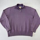 Territory Ahead Men’s Sweater Henley Knit Long Sleeve Outdoor Purple Sz L
