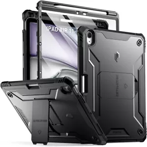 For iPad Air 11 2025 / 2024 Case Poetic Kickstand And Pencil holder Cover Black - Picture 1 of 7