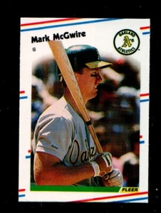 Mark McGwire Oakland A's MLB Baseball Card MINI 1988 Fleer - Near Mint / MINT - Picture 1 of 2