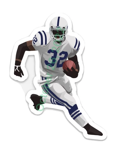 Edgerrin James #18 MAGNET - Indianapolis Colts Die Cut Vinyl NFL Vector art Cover