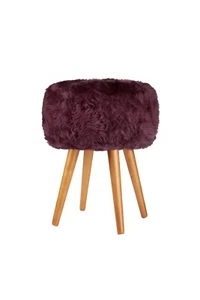 sheep stool ,a chair, wooden oak legs - Picture 1 of 3