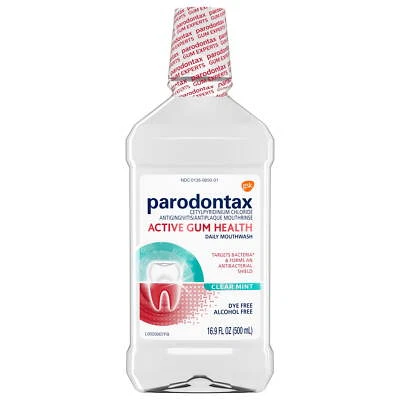 Parodontax Active Gum Health Mouthwash, Clear Mint, 16.9 Fl Oz, for Adults - Image 1 of 4