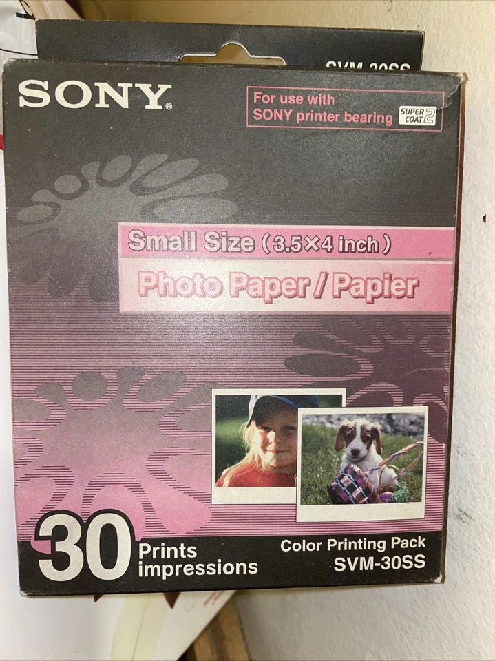 Sony SVM-30SS Color Cartridge and Photo Paper Printing Pack Kit Brand New  - Image 1 of 1