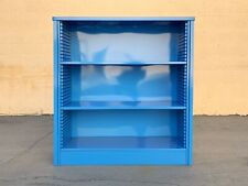 1960s Steel Tanker Style Bookcase in Bright Blue, Custom Refinished to Order
