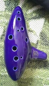 Ocarina, Porzellan, Blau - Bild 1 von 3