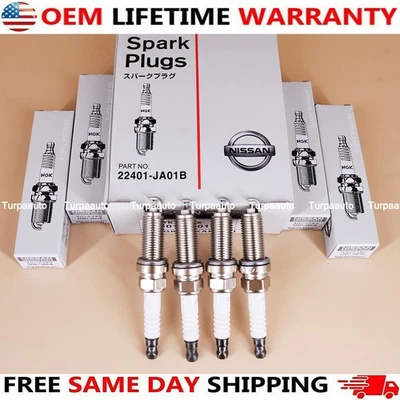 4Pcs NGK Spark Plugs 22401-JA01B For 07-17 Nissan NV200 Altima Rogue Sentra Cube - Image 1 of 4