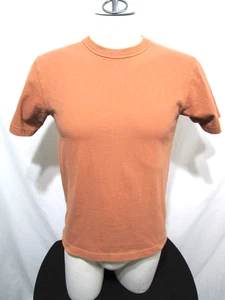 Uniqlo Dusty Orange Color Plain Thick Cotton Crew Neck T Shirt Adult XS - Picture 1 of 9