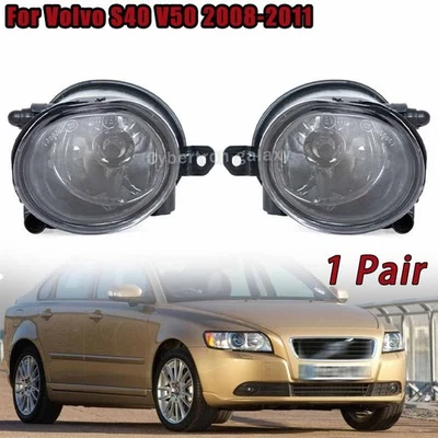 2Pcs Fog Lamp Assembly Driving Fog Light For Volvo S40 V50 2008-2011 With Bulb Foto 1 de 4