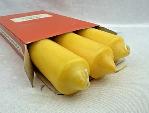 DDR DEKORATIONSKERZEN 3 Stück GELB / VEB Wittol Wittenberg  / EVP : 1,50Mark - Picture 1 of 4