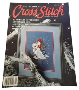 For The Love of Cross Stitch Magazine January 1992 Cat Mother Christmas Santa - Picture 1 of 20