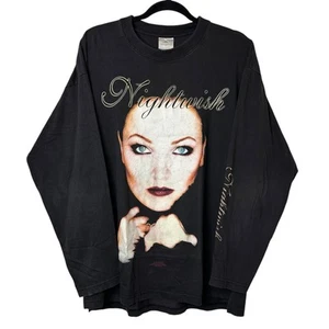2003 Vintage Nightwish Mens T-Shirt Black Long Sleeve XL (A9161) - Picture 1 of 6
