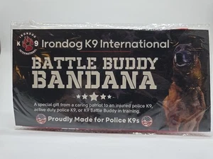 K-9 IRON DOG INTERNATIONAL - PROTECT MY BRAVE HANDLER BUFANDA PAÑUELO BANDANA - Imagen 1 de 8