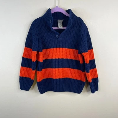 Suéter Hanna Andersson Niños Tipo Rugby Rayas 6 7 Acogedor Chenille Deportivo Foto 1 de 4