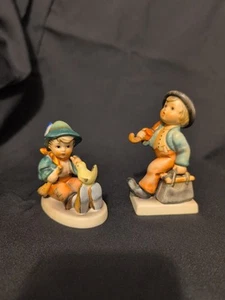 Set of 2 Hummel Porcelain Figurines Flower Vendor Boys - Picture 1 of 14
