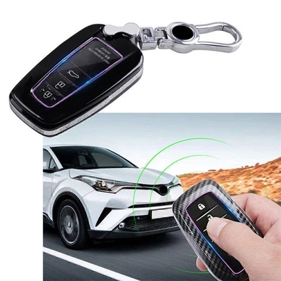 Black Car Remote Key Fob Case for Toyota Camry Corolla C-HR CHR Prado RAV4 Prius - Image 1 of 4