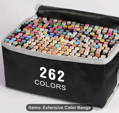 262 Color Dual Tip Alcohol Markers NEW Fall Bargain Shipping Included - Image 1 of 3