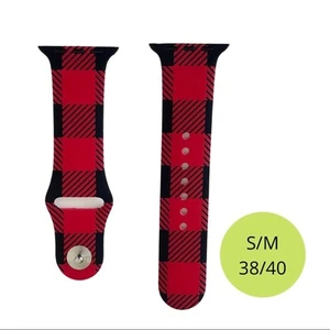 Apple Watch Armband S/M 38/40 Buffalo Check Rot Kariert Neu Small Medium Kompatibel - Bild 1 von 5
