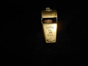 VTG GOLDTONE COLSOFF COL. OHIO U.S.A. METAL WHISTLE - Picture 1 of 5