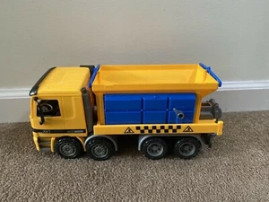 Snow Truck Salt Truck Yellow Pull Back Action Plastic - Power First Grade 15" - Picture 1 of 8