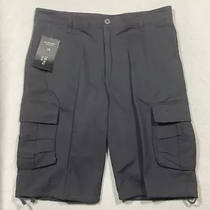 Keerdehu & Fashion Cargo Shorts Men's 36 Gray NWT Rare Unique - Picture 1 of 10